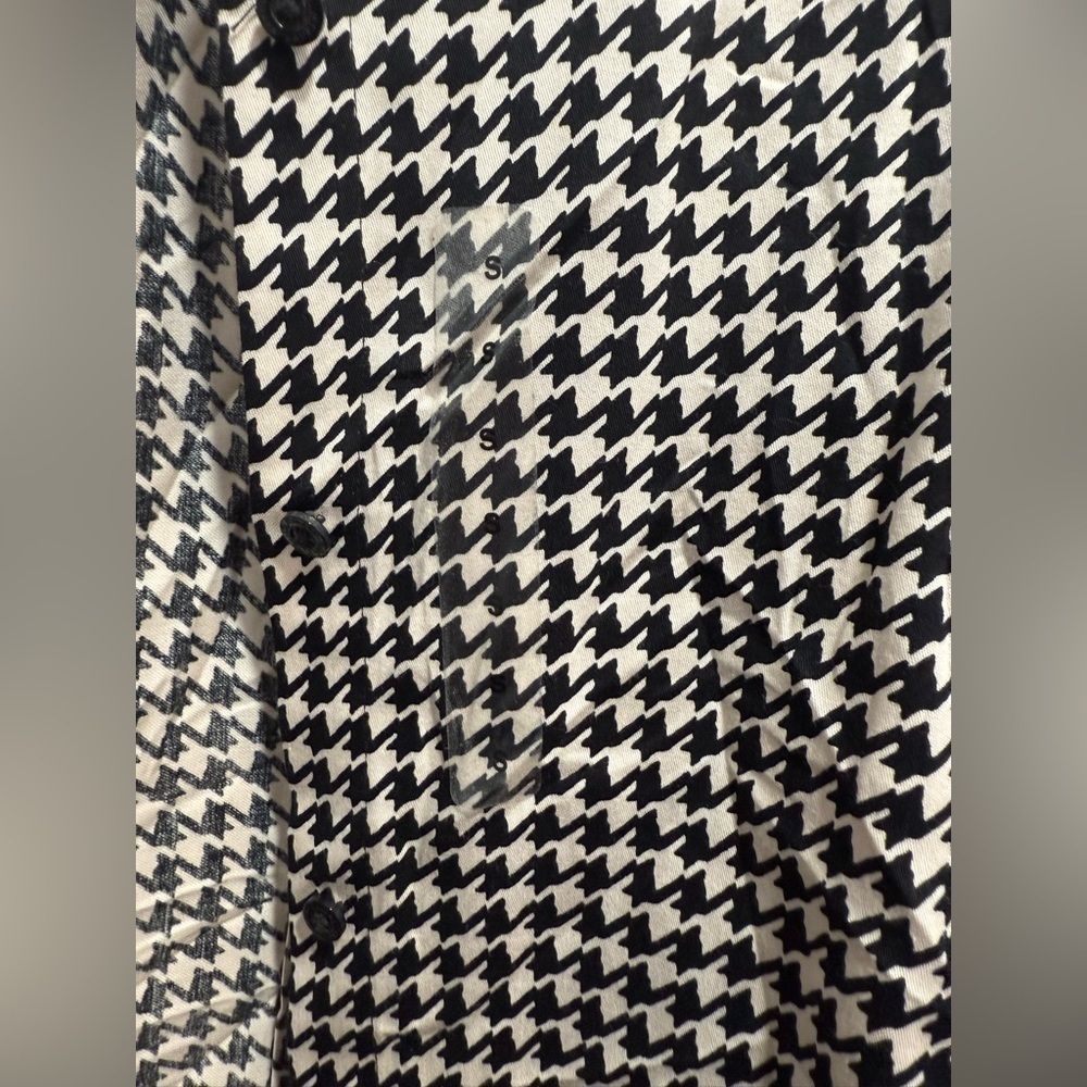 Ralph Lauren Black and White Houndstooth Blouse - Picture 4 of 5